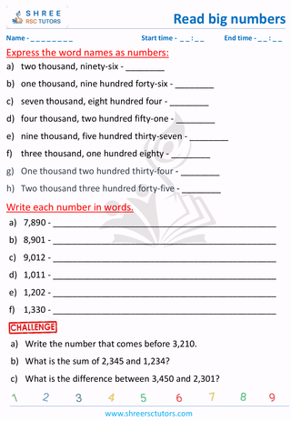 Read 4 Digit Numbers (2)