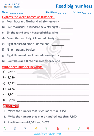 Read 4 Digit Numbers (4)