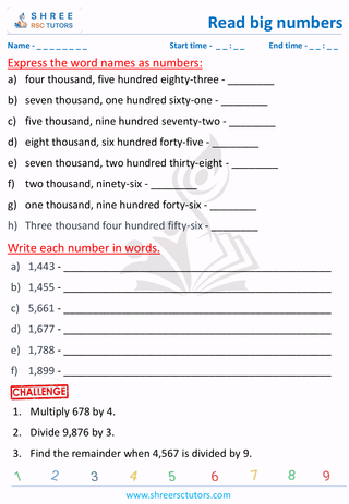 Read 4 Digit Numbers (3)
