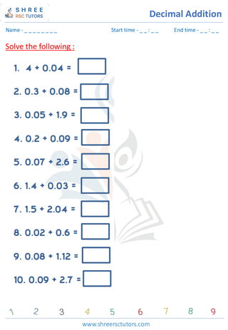 Adding Decimals (20)