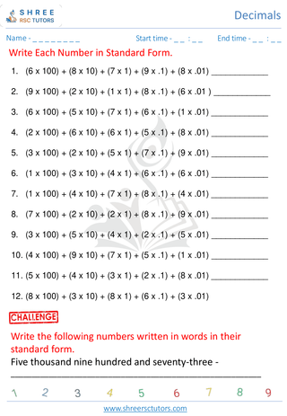 Expanded Forms Of Decimals (6)
