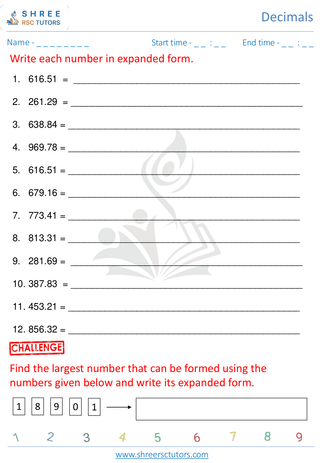 Expanded Forms Of Decimals (7)