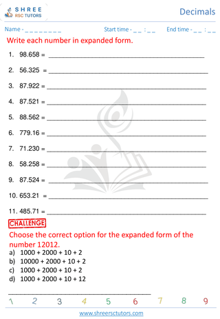Expanded Forms Of Decimals (8)