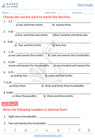 Write Decimal In Words (5)