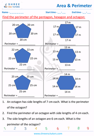 Find The Perimeter Of The Pentagon, Hexagon And Octagon (1)
