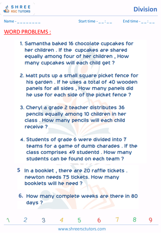 Division Word Problems (4)