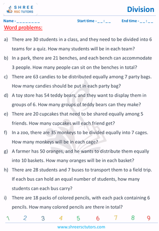 Division Word Problems (8)