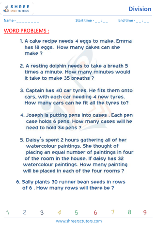 Division Word Problems (6)