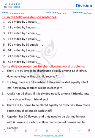 Writing Division Sentences (2)