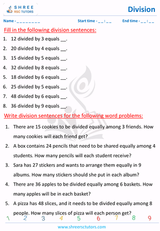Writing Division Sentences (1)