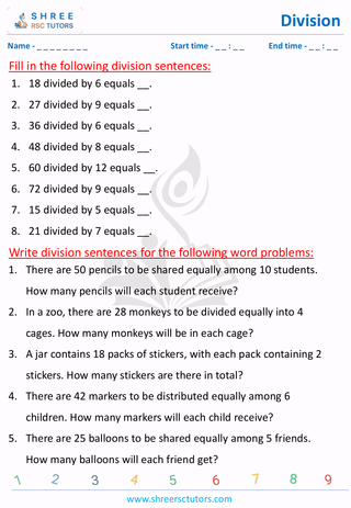 Writing Division Sentences (4)