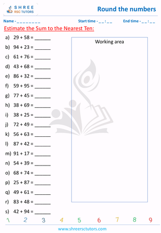 Estimate The Sum To The Nearest Ten (5)