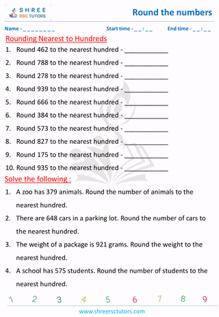 Rounding Nearest To Hundreds (5)