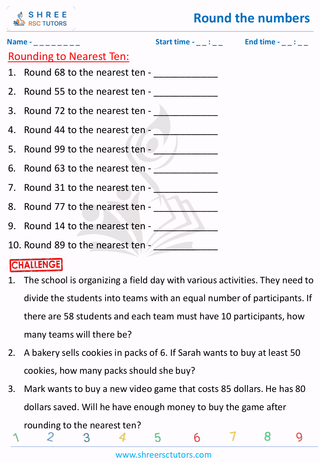 Rounding To Nearest Ten (3)