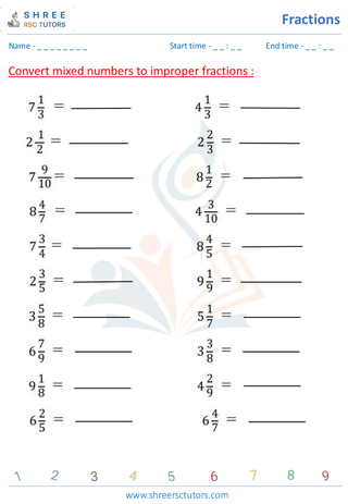 Converting Between Fractions And Mixed Numbers (2)