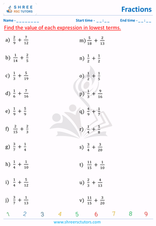 Fraction With Different Denominators Unlike Fraction  (4)