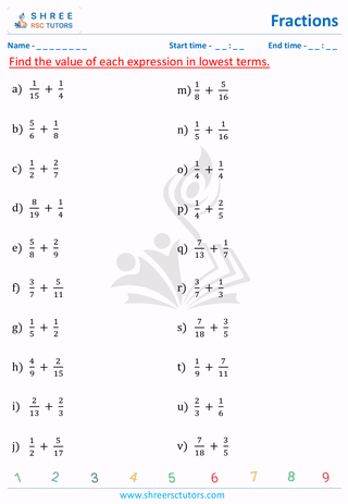 Fraction With Different Denominators Unlike Fraction  (1)