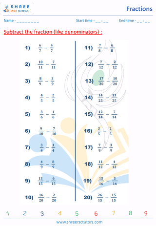 Fractions With Same Denominator Like Fraction (7)