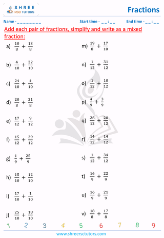 Fractions With Same Denominator Like Fraction (5)