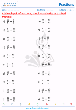 Fractions With Same Denominator Like Fraction (2)