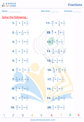 Fractions With Same Denominator Like Fraction (6)