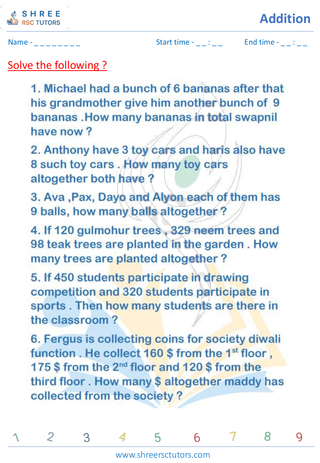 Addition 3 Digit Word Problems (3)