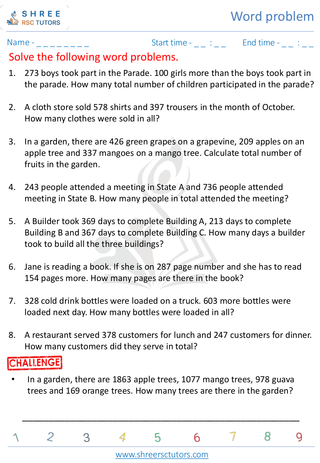 Addition 3 Digit Word Problems (12)