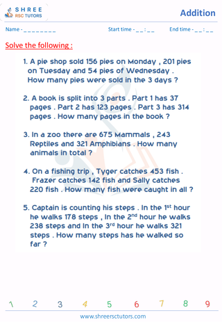 Addition 3 Digit Word Problems (7)