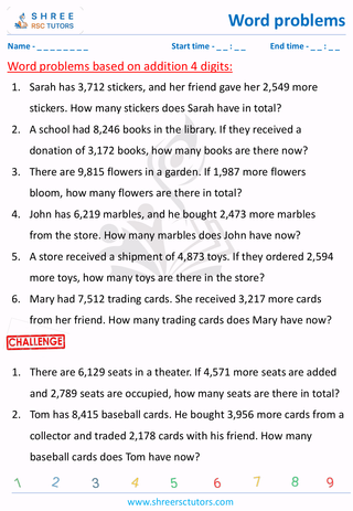 Addition 4 Digit Word Problems (4)