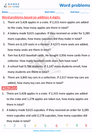 Addition 4 Digit Word Problems (3)