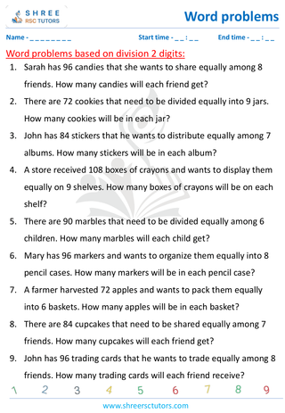 Division Word Problems (2)