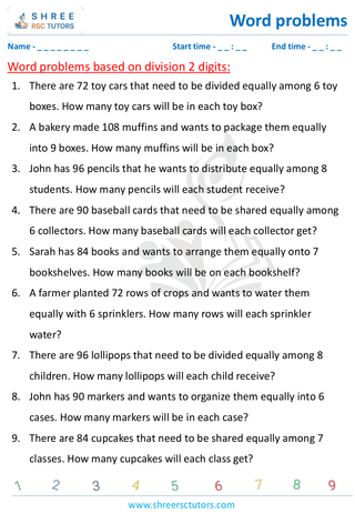 Division Word Problems (1)