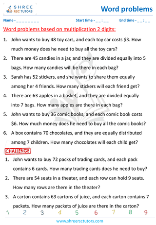 Word Problems Based On Mulitplication 2 Digit  (7)