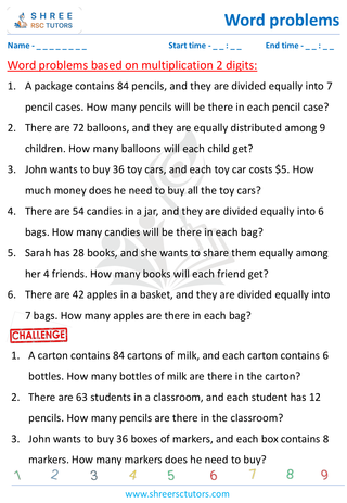 Word Problems Based On Mulitplication 2 Digit  (5)