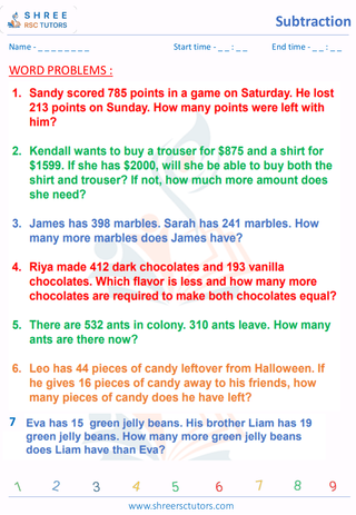 Subtraction 3 Digits Word Problems (7)