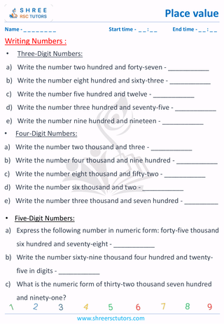 Writing Numbers (5)