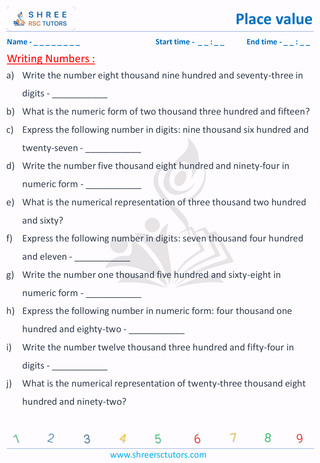 Writing Numbers (3)