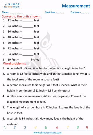 Conversion Between Inches And Feet (4)