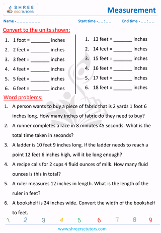 Conversion Between Inches And Feet (2)