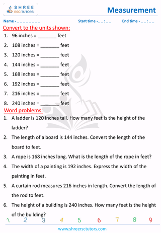 Conversion Between Inches And Feet (1)