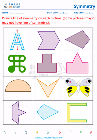 Drawing A Line Of Symmetry Shapes (7)