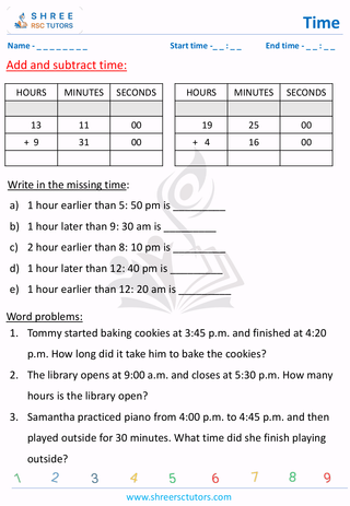 Add And Subtract Time (1)