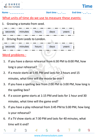 Simple Time Questions (6)