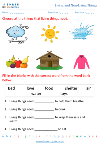 Basic Needs Of Living Organisms 6