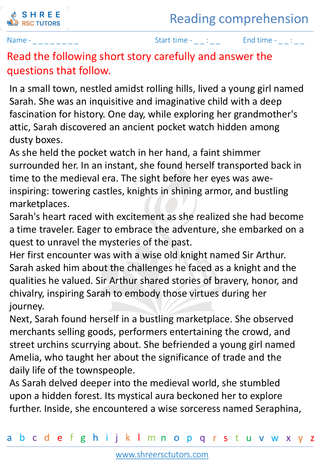 Reading Comprehension 4 8