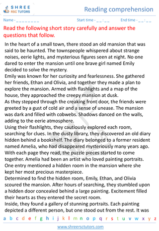 Reading Comprehension 4 7