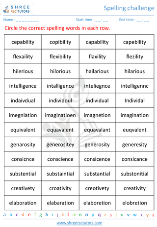 Spelling Challenge 2