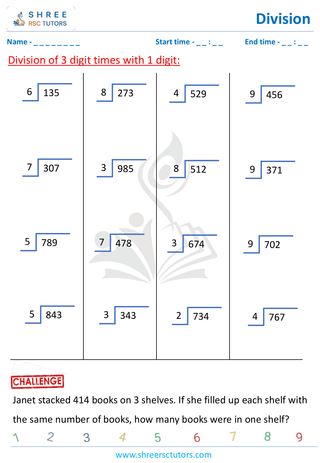 3 Digit By 1 Digit Division (with Remainder) (1)
