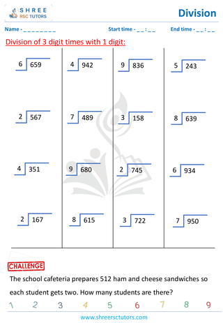 3 Digit By 1 Digit Division (with Remainder) (4)
