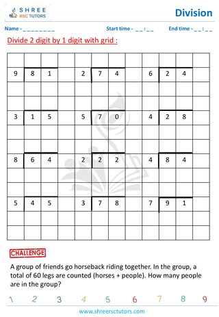 Division Using Grids (2 Digit By 1 Digit) (2)